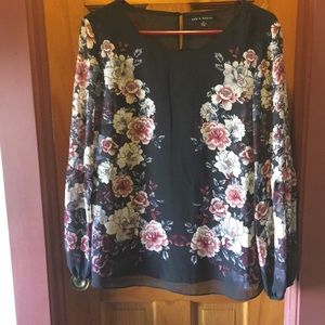 Zac and Rachel, Black floral print blouse